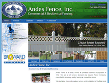 Tablet Screenshot of andesfence.com